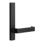 MILES NELSON COMMERCIAL 87 LEVER ON NARROW LONG PLATE - EXTERNAL / LEVER / PLAIN SATIN CHROME ON BRASS AND MATT BLACK