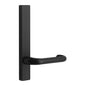 MILES NELSON COMMERCIAL 90 LEVER ON NARROW LONG PLATE - EXTERNAL / LEVER / PLAIN SATIN CHROME ON BRASS AND MATT BLACK
