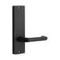 MILES NELSON COMMERCIAL 90 LEVER ON WIDE LONG PLATE - INTERNAL / LEVER / PLAIN - SATIN CHROME ON BRASS & MATT BLACK