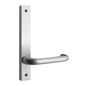 MILES NELSON COMMERCIAL 90 LEVER ON NARROW LONG PLATE - INTERNAL / LEVER / PLAIN - SATIN CHROME ON BRASS AND MATT BLACK