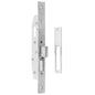 MILES NELSON COMMERCIAL NARROW STYLE DEADLOCK 22MM BACKSET - SHORT & LONG BOLT THROW - NO CYLINDER OR TURN - SATIN CHROME ON BRASS