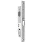 MILES NELSON COMMERCIAL 2000 SERIES NARROW STYLE MORTICE DEADLATCH 23MM BACKSET - LONG AND SHORT FACEPLATE AND XZ3CAM - NO CYLINDER OR TURN - SATIN CHROME ON BRASS & MATT BLACK