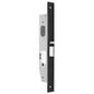 MILES NELSON COMMERCIAL 2000 SERIES NARROW STYLE MORTICE DEADLATCH 23MM BACKSET - LONG AND SHORT FACEPLATE AND XZ3CAM - NO CYLINDER OR TURN - SATIN CHROME ON BRASS & MATT BLACK