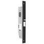 MILES NELSON COMMERCIAL 2000 SERIES NARROW STYLE MORTICE DEADLATCH 28MM BACKSET - LONG AND SHORT FACE PLATE AND XZ3CAM - NO CYLINDER OR TURN- SATIN CHROME ON BRASS & MATT BLACK