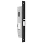 MILES NELSON COMMERCIAL 2000 SERIES NARROW STYLE MORTICE DEADLATCH 38MM BACKSET - LONG FACE PLATE ONLY AND XZ3CAM - NO CYLINDER OR TURN - SATIN CHROME ON BRASS & MATT BLACK