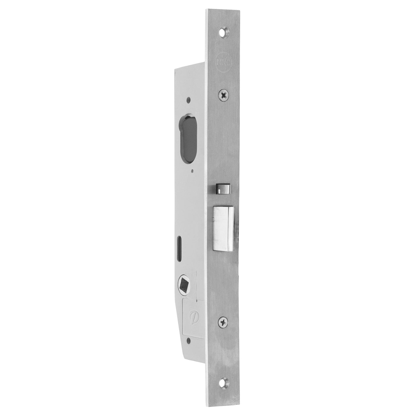 MILES NELSON COMMERCIAL 2000 SERIES NARROW STYLE SPECIAL DEADLATCH 28MM BACKSET - SHORT CASE DEPTH - NO HUB DISC OR LOCKING BAR - LONG FACEPLATE ONLY