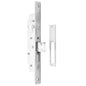 MILES NELSON COMMERCIAL SLIDING DOOR DEADLOCK 22MM BACKSET - INCLUDES LONG AND SHORT FACEPLATES AND STRIKE BOX - NO CYLINDER OR TURN - SATIN CHROME ON BRASS PRICED PER EACH