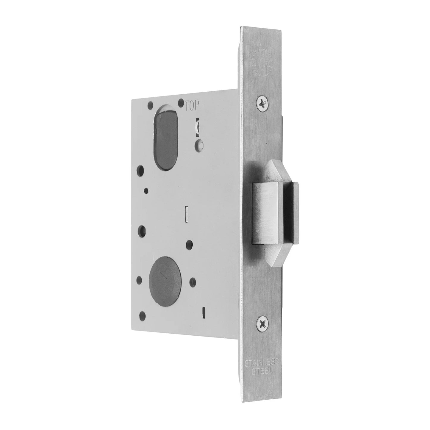 MILES NELSON COMMERCIAL 5000 SERIES WIDE BODY MORTICE SLIDING DOOR LOCK 60MM BACKSET INCL TURN ADAPTER AND W3 CAM - NO CYLINDER OR TURN- SATIN CHROME ON BRASS & MATT BLACK