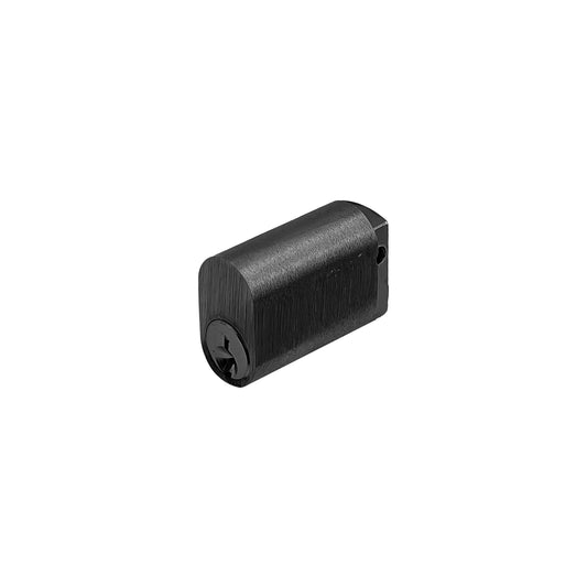 MILES NELSON COMMERCIAL EXTENDED OVAL KEY BARREL WITH 2 KEYS - 6 PIN C4 PROFILE WITH Z2 CAM- 41MM OVERALL TO SUIT 55MM & 50MM DOOR - SATIN CHROME AND MATT BLACK