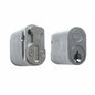 MILES NELSON COMMERCIAL OVAL KEY BARREL WITH 2 KEYS - 6 PIN C4 PROFILE WITH X2 CAM (MNC570 + MNCX2CAM) - SATIN CHROME AND MATT BLACK