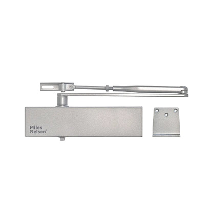 MILES NELSON COMMERCIAL 8000 SERIES DOOR CLOSER - EN POWER 2-6 - BACKCHECK / DELAYED ACTION SILVER & MATT BLACK