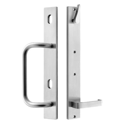 MILES NELSON COMMERCIAL DUAL LOCK FURNITURE KIT - INTERNAL LEFT HAND & RIGHT HAND  LEVER TURN + EXT PULL DBL CYL HOLE