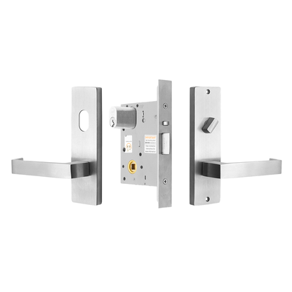 MILES NELSON COMMERCIAL ENTERANCE LOCK KIT WITH EXTENDED KEY CYLINDER -87 LEVER ,MATT BLACK