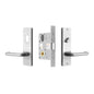 MILES NELSON COMMERCIAL 87 & 90 LEVER ENTRANCE LOCK KIT NO KEY CYLINDER INCLUDE MNC5000, MNC15I,MNC154,MNCAD5200-01 - SATIN CHROME ON BRASS & MATT BLACK