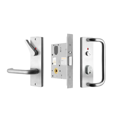MILES NELSON COMMERCIAL SPECIAL KEY AND LARGE TURN INDICATING PRIVACY LOCK 60MM BACKSET ANTI LOCK OUT SC PRICED PER SET
