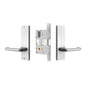 MILES NELSON COMMERCIAL 87 & 90 LEVER PASSAGE RETAIL KIT RETAIL - SATIN CHROME ON BRASS & MATT BLACK