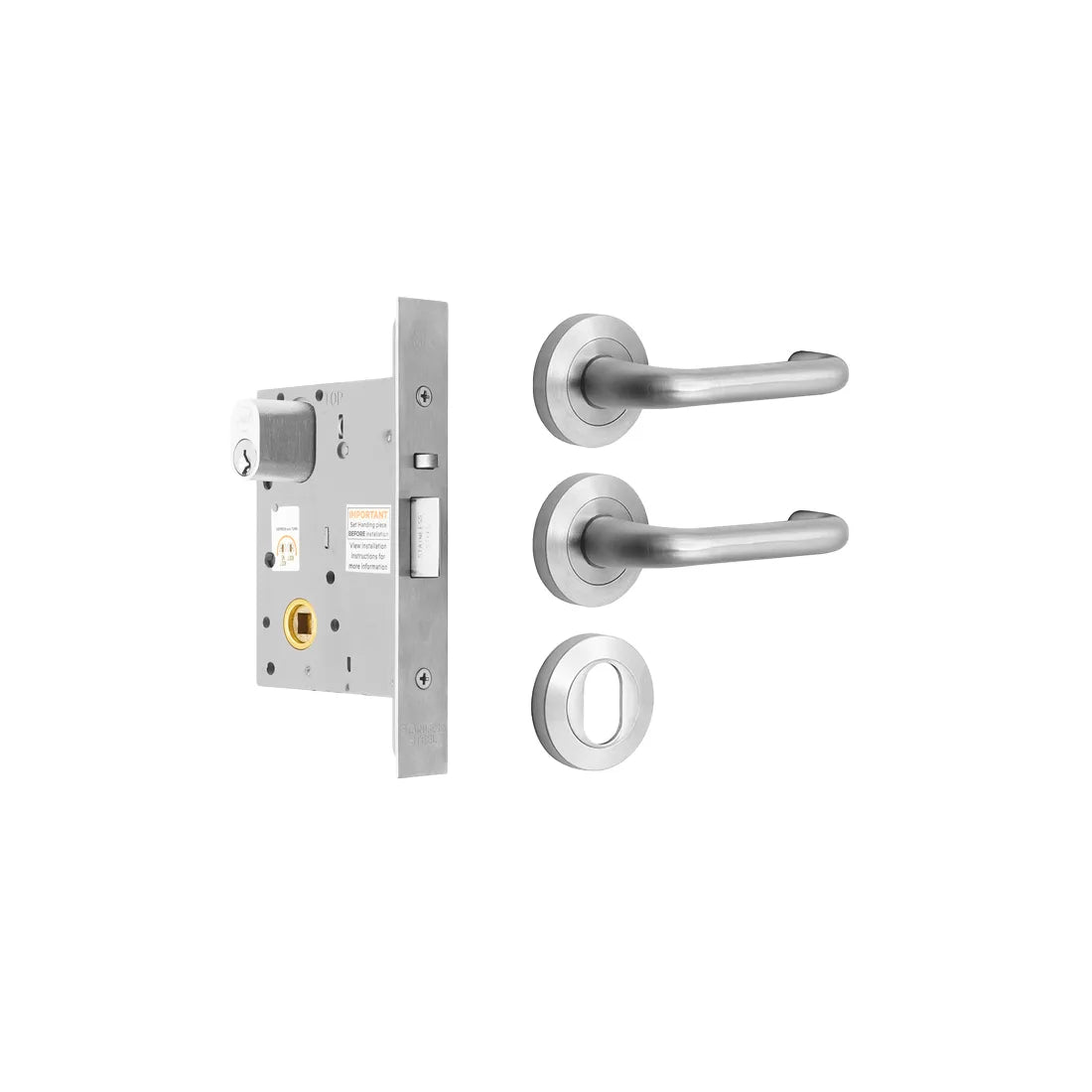 MILES NELSON COMMERCIAL ROUND ROSE CLASSROOM / STOREROOM TRADE KIT INCLUDES KEYS MNC5000, MNCR53/90, MNCR53CE, MNC570 - SATIN CHROME ON BRASS PRICED PER SET