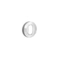 MILES NELSON COMMERCIAL ROUND ROSE OVAL CYLINDER ESCUTCHEON (WIDE) -BACK TO BACK & FACE FIXINGS INCLUDED - SATIN CHROME & MATT BLACK