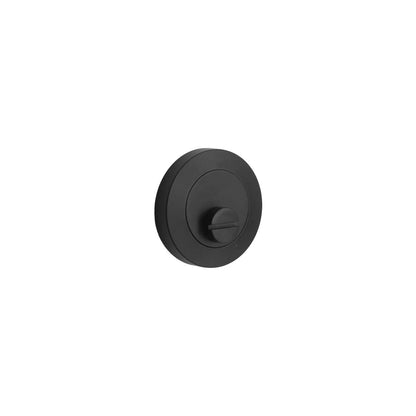 MILES NELSON COMMERCIAL ROUND ROSE EMERGENCY RELEASE (NON-INDICATING) -BACK TO BACK & FACE FIXINGS INCLUDED - SATIN CHROME & MATT BLACK