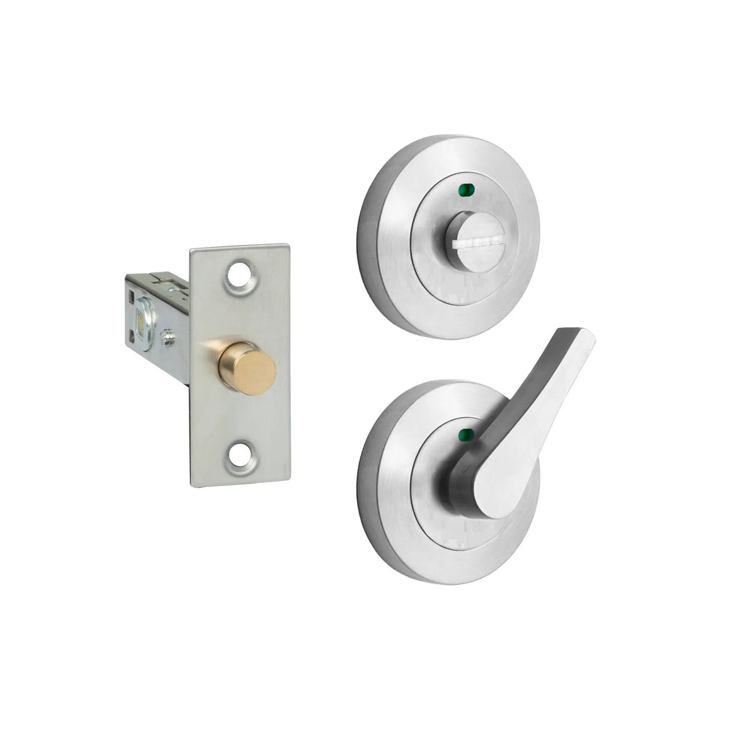 MILES NELSON COMMERCIAL PRIVACY BOLT KIT-SATIN CHROME & MATT BLACK