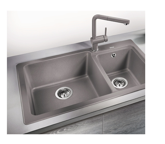 Blanco Germany Naya 8 Sink Bowl ( Width 439mm x Depth 200mm x height 200mm ) ,( Width 272mm x Depth 200mm x height 200mm )Blanco Silgranit Range- Available in 5 Colours :  Anthracite ,Black ,White ,Rock Grey ,Alu-Metallic