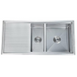 Ikon Nitrogen 350 x 400 + 190 x 400 Las Vegas Collection 1 & 1/4 Bowl & Drainer (reversible)