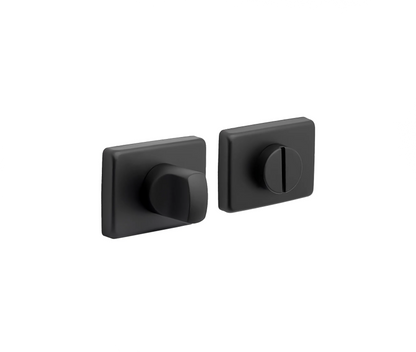 MILES NELSON DOOR HANDLES OBLIQ RANGE PRIVACY SET INCLUDES BOLT - BLACK,WHITE