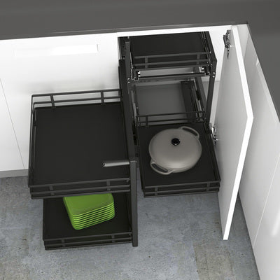 Hettich Germany Orta 200/400, corner unit swivel pull-out, all inclusive set