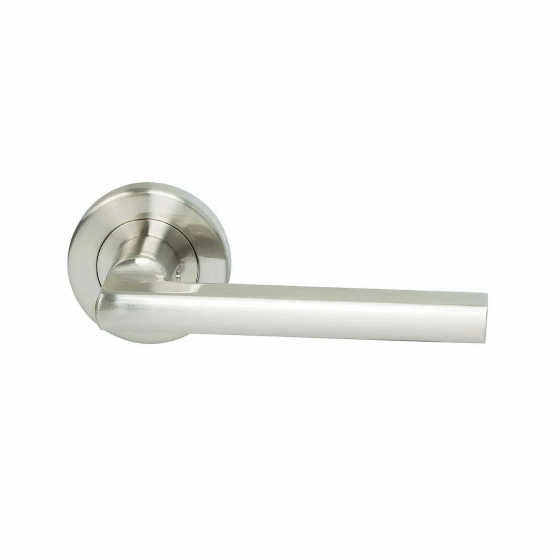 MILES NELSON DOOR HANDLES MILANO RANGE SATIN NICKEL FINISH PARMA STYLE 55MM ROUND ROSE FURNITURE ONLY / NO LATCH