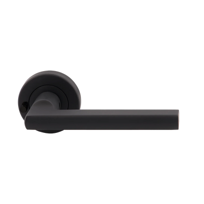 MILES NELSON DOOR HANDLES MILANO RANGE PARMA INTERGRATED PRIVACY SET 55MM ROUND ROSE  FINISH WITH SATIN NICKEL ,MATT BLACK,MIRRORED BLACK,SATIN GRAPHITE