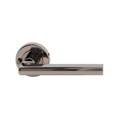 MILES NELSON DOOR HANDLES MILANO RANGE PARMA INTERGRATED PRIVACY SET 55MM ROUND ROSE  FINISH WITH SATIN NICKEL ,MATT BLACK,MIRRORED BLACK,SATIN GRAPHITE