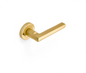 MILES NELSON DOOR HANDLES MILANO RANGE SATIN BRASS FINISH PARMA INTERGRATED PRIVACY SET 55MM ROUND ROSE