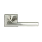 MILES NELSON DOOR HANDLES MILANO RANGE SATIN NICKEL FINISH PARMA PASSAGE SET INCLUDES LATCH 55MM SQUARE ROSE
