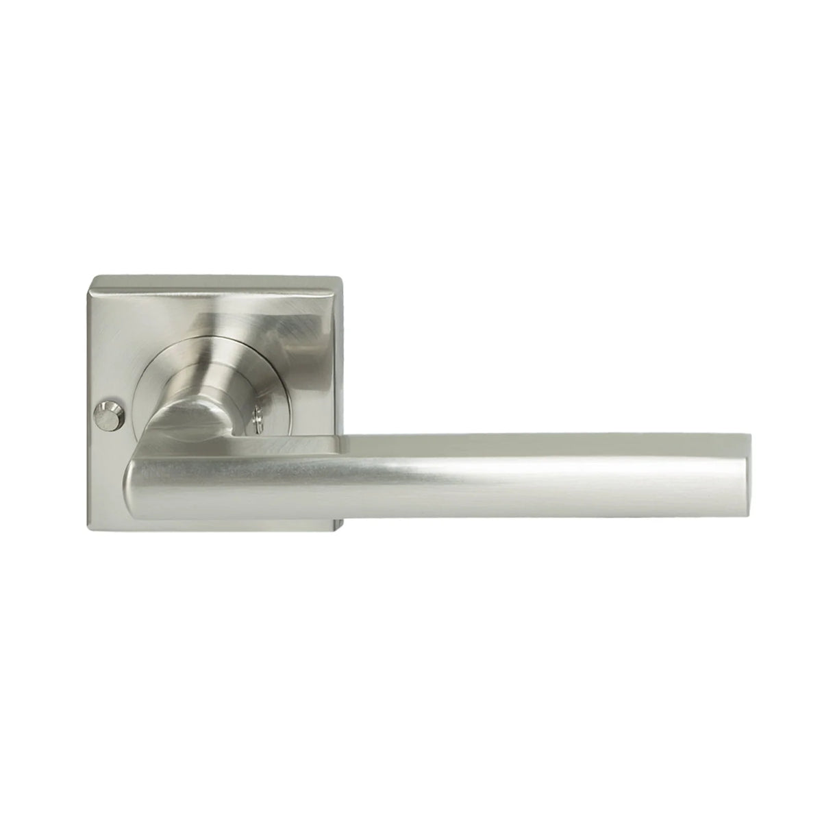 MILES NELSON DOOR HANDLES MILANO RANGE SATIN NICKEL FINISH PARMA INTERGRATED PRIVACY 55MM SQUARE ROSE