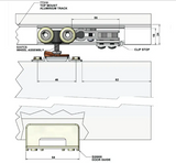 Cowdroy Triump Sliding Door Track System for Single Internal Doors components 68kg (Top mount track & Wall mount track)