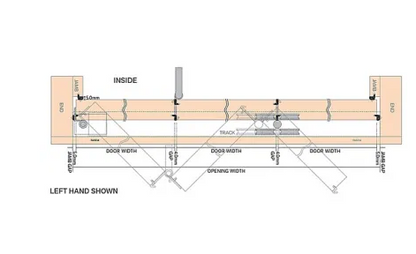 Cowdroy All Weather Folding Door Track System 90kg for Internal doors and components 90kg