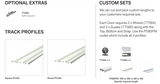 Cowdroy Robemaker for 2 and 3 Sliding doors Track Set and components 40kg -1200mm ,1500mm ,1800mm ,2400mm ,6000mm & 6020mm ( Anodised ,white & mill alu color )