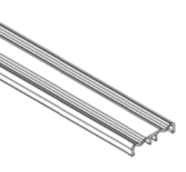 Cowdroy Cabinetmaker For 3 Sliding Doors Track Internal doors Track Set and Components 20kg - 1800mm ,4900 & 5000mm ( Anodised ,Charcoal & Gloss White )