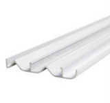Cowdroy SmoothSlides Wardrobe Sliding Doors Track - 4800mm ,5000mm & 6000mm (White | Anodised ,Mill Alu Color)