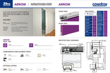 Cowdroy Arrow Sliding Track System 35kg Single for Internal Doors Track Set for One Sliding Door and components 35kg