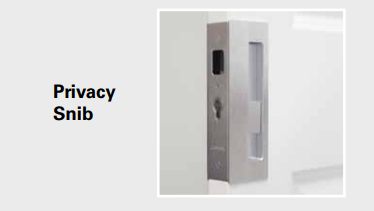 Cavity Slider for Doors CaviLock CL400 Privacy Snib Both Sides 34-40mm - Available in 6 Colours :  Bright Chrome ,Satin Chrome, Oil Rubbed Bronze ,Satin Nickel, Matte Black ,Custom Finish