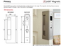 Cavity Slider for Doors CaviLock CL400 Privacy Left Handle Snib Right Handle Emergency 40-46mm - Available in 6 Colours :  Bright Chrome ,Satin Chrome, Oil Rubbed Bronze ,Satin Nickel, Matte Black,Custom Finish