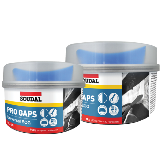 SOUDAL PRO GAPS UNIVERSAL BOG FILLER  500GM & 1KG - PRICED PER UNIT - MINIMUM ORDER QUAINTY 6 UNITS