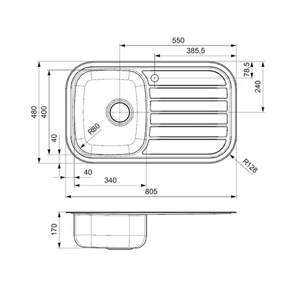 Reginox Regent 10  340 x 400