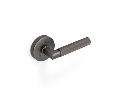 MILES NELSON DOOR HANDLES S RANGE SCARLETT KNURLED DUMMY HANDLE SATIN GRAPHITE