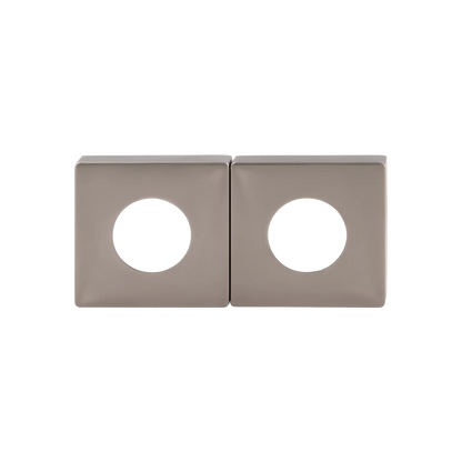 MILES NELSON DOOR HANDLESS RANGE SQUARE ROSETTE (PAIR) ( FOR PASSAGE AND DUMMY HANDLE ) SATIN CHROME,MATT BLACK & SATIN GRAPHITE