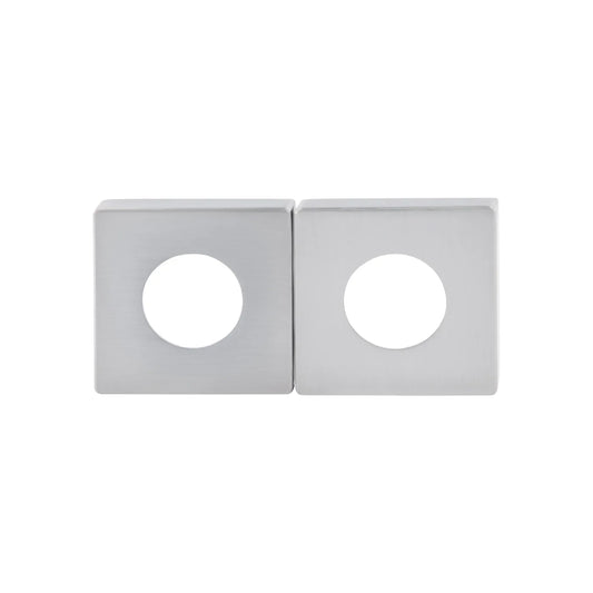 MILES NELSON DOOR HANDLESS RANGE SQUARE ROSETTE (PAIR) ( FOR PASSAGE AND DUMMY HANDLE ) SATIN CHROME,MATT BLACK & SATIN GRAPHITE
