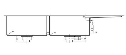 Blanco Germany Squareline Sink, Single Bowl With Drainer ( Length 770mm x Width 450mm ) & Double Bowl With Drainer  ( Width 400mm x Height 200mm ) Matt finish