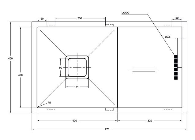Blanco Germany Squareline Sink, Single Bowl With Drainer ( Length 770mm x Width 450mm ) & Double Bowl With Drainer  ( Width 400mm x Height 200mm ) Matt finish