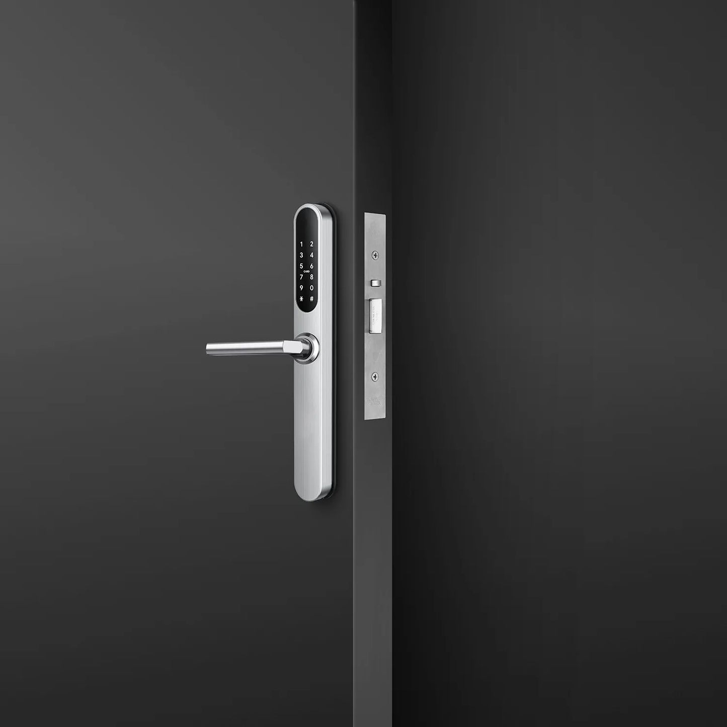 MILES NELSON ENTRANCE DOOR D-LOCK MN7000SS DIGITAL LOCK WITH MNC2200EP SATIN CHROME AND MATT BLACK WITH 29MM BACKSET MORTICE LOCK